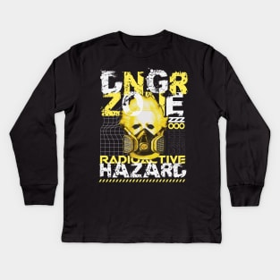 Danger Zone Radioactive Hazard Kids Long Sleeve T-Shirt